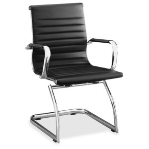Lorell Modern Chair with Chrome Sled Base Lorell Modern Chair with Chrome Sled Base