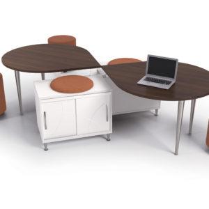 Touchdown Stations with Guest Seating Touchdown Stations with Guest Seating